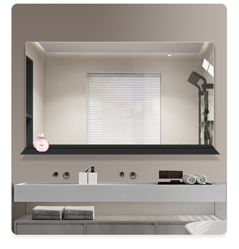 Gương khách sạn trang trí phòng ngủ và nhà vệ sinh cỡ lớn có vách đựng đồ GDT008 thích hợp với việc treo tường trong nhà tắm.