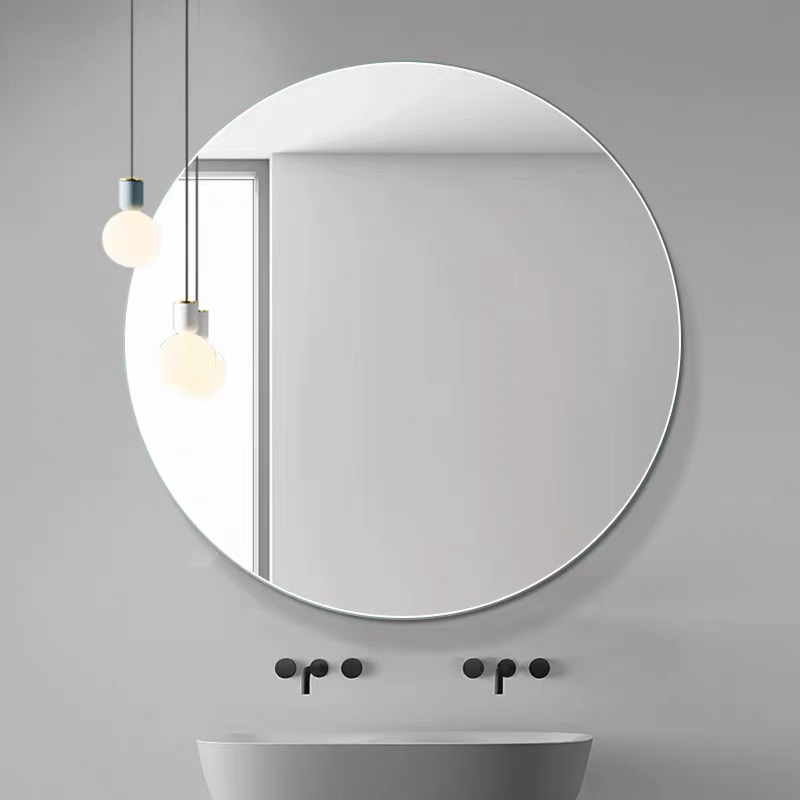 Gương tròn dán tường trang trí nhà tắm đơn giản đẹp GDT014.